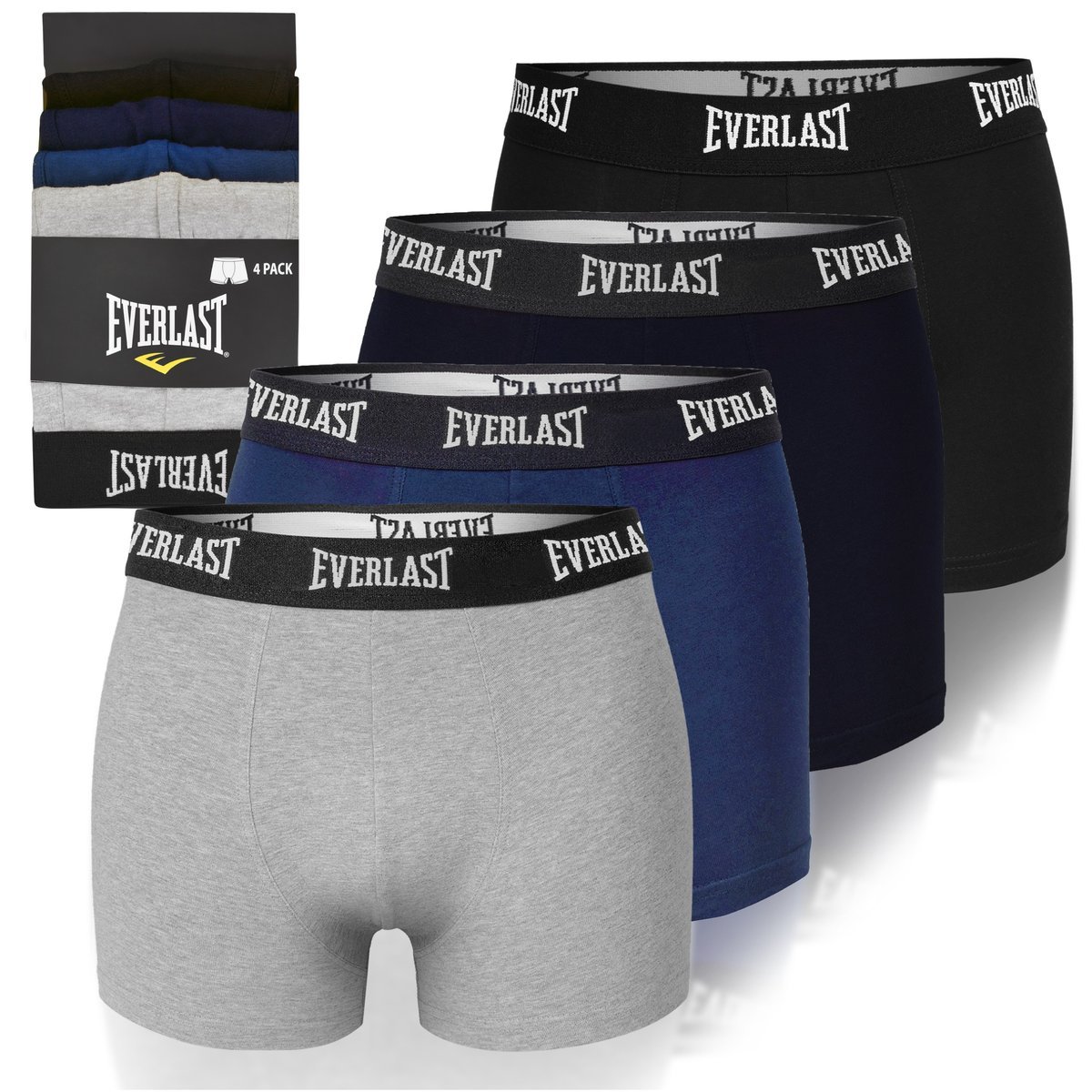 Everlast Bokserki Męskie EV004 Mix Kolor Bawełna 4 sztuki Rozmiar XXL