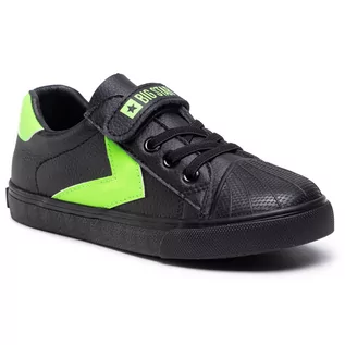 Sneakersy damskie - Big Star Sneakersy FF374121 Black/Green - grafika 1