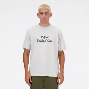 Koszulka męska New Balance MT41582GYM  szara - Koszulki męskie - miniaturka - grafika 1