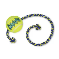 Zabawki dla psów - Kong SqueakAir M piłka tenisowa z sznurem i piszczałką dla psa 6,4 cm - miniaturka - grafika 1