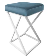 Taborety i hokery - Atos Hoker krzesło barowe ZOA LOFT podstawa biała MG33 - miniaturka - grafika 1