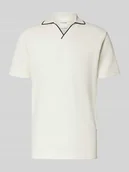 Koszulki męskie - Koszulka polo o kroju slim fit z dekoltem w serek model ‘SANGEV’ - miniaturka - grafika 1