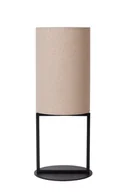 Lampy stojące - Lampa stołowa czarna z beżowym abażurem 50 cm E27 Herman Lucide - miniaturka - grafika 1
