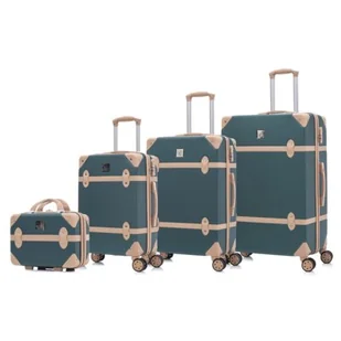 Zestaw walizek SEMI LINE T5838-0 Zielono-różowy - Walizki - miniaturka - grafika 1