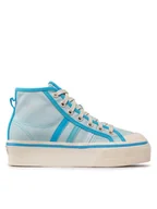 Trampki damskie - adidas Trampki Nizza Platform Mid GX4604 Niebieski - miniaturka - grafika 1