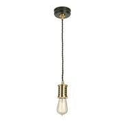 Lampy sufitowe - Elstead Lighting LAMPA wisząca DOUILLE/P BPB industrialna OPRAWKA przewód ZWIS kabel loft polerowany mosiądz czarny - miniaturka - grafika 1