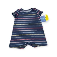Rampersy - Rampers body dziecięcy w paski granatowy 6M - miniaturka - grafika 1