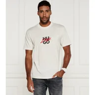 Koszulki męskie - HUGO T-shirt Dlongny | Relaxed fit - miniaturka - grafika 1