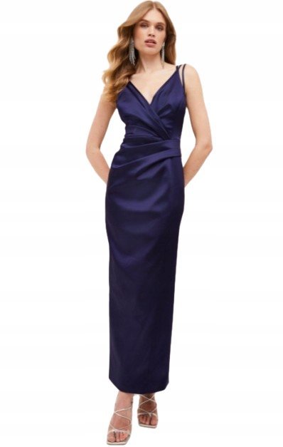 KAREN MILLEN SUKIENKA KOKTAJLOWA SATYNOWA 40 1YŁY
