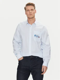 Lacoste Koszula CH4548 Błękitny Relaxed Fit - Koszule męskie - miniaturka - grafika 1