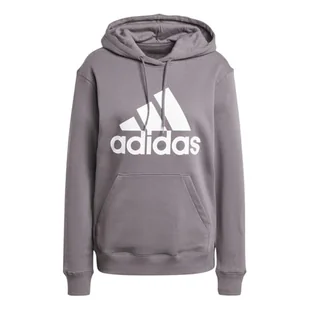 adidas Damska bluza z kapturem Essentials Big Logo Regularna, M Charcoal, Grafitowy, M - Bluzy damskie - miniaturka - grafika 1