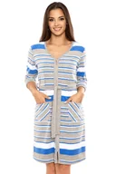 Szlafroki damskie - Vivisence 5013 niebieski XL Nocna szlafrok - miniaturka - grafika 1