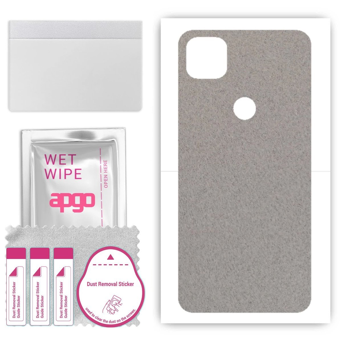 Folia naklejka skórka strukturalna na TYŁ Zamsz do Google Pixel 4a - Zamsz Szary - apgo SKINS