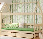 Łóżka dla dzieci i młodzieży - Łóżko dziecięce w kształcie domku z szufladą, wanilia - Dada 4X 190x80 cm - miniaturka - grafika 1