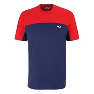 Koszulki męskie - FILA Męski t-shirt BLANKENBURG Blocked, Medieval Blue-True Red, S, Medieval Blue-true Red, S - miniaturka - grafika 1