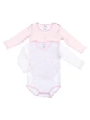 Body dla niemowląt - 2-pak niemowlęcy body z długim rękawem różowe Olimpias r.92 - miniaturka - grafika 1