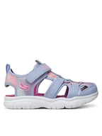 Buty dla dziewczynek - Skechers Sandały Flex Splash-Daylight Shimmer 303276L/LVHP Fioletowy - miniaturka - grafika 1