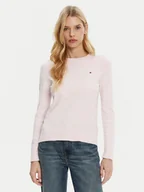 Swetry damskie - Tommy Hilfiger Sweter WW0WW44984 Różowy Regular Fit - miniaturka - grafika 1
