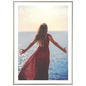 Ramki na zdjęcia - Ramka Aluminiowa Srebrna 50X70X60 cm Plexi - miniaturka - grafika 1