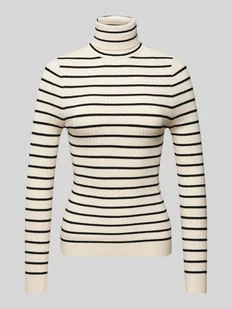 Sweter z dzianiny z golfem model ‘KAROL’ - Swetry damskie - miniaturka - grafika 1