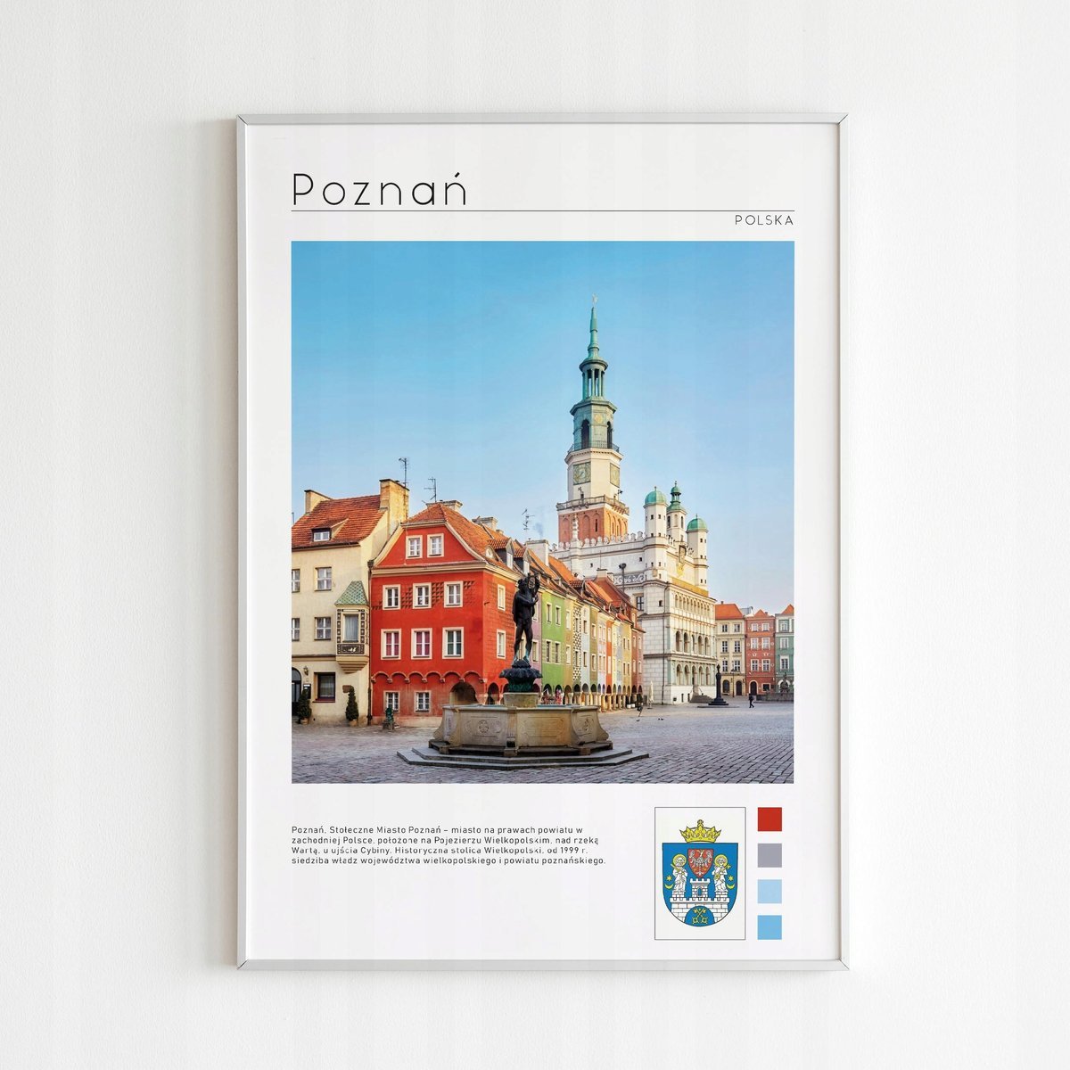 PODKŁADKA POD MYSZ Z Nadrukiem 22x18cm Miasta Polski - Poznań Tekst Prezent