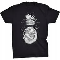 Koszulki męskie - Czaszka Szkielet Koszulka Ogień Black Metal Goth - miniaturka - grafika 1