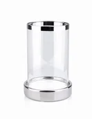 Świeczniki - ŚWIECZNIK CERAMICZNY SREBRNY RITA MONDEX HTRD9776 - miniaturka - grafika 1