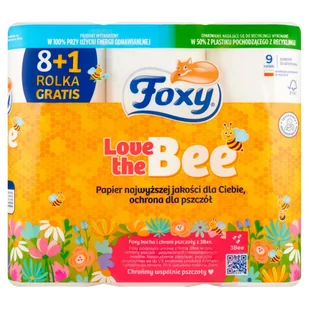 Foxy Love the Bee Papier toaletowy 9 rolek - Papier toaletowy - miniaturka - grafika 1