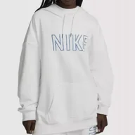 Bluzy damskie - Bluza Damska biała z kapturem Nike Sportswear Oversize FJ4915-121 r. M - miniaturka - grafika 1