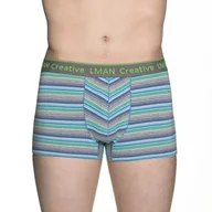 Majtki męskie - LAMA Szorty Męskie WIELOKOLOROWE paski r. L - miniaturka - grafika 1