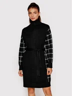 Sukienki - Silvian Heach Sukienka dzianinowa PGA22126VE Czarny Regular Fit - miniaturka - grafika 1
