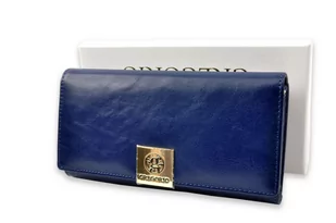 Portfel Damski Skórzany GREGORIO Skóra Licowa Duży Z Klamrą GS-100 18 x 9 x 3,5 [cm] - Portfele - miniaturka - grafika 4