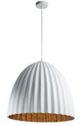 Lampy sufitowe - Sigma biała lampa wisząca miedziana wewnątrz TELMA 32023 duża lampa sufitowa nad stół do jadalni 32023 - miniaturka - grafika 1
