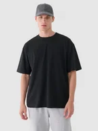 Koszulki męskie - Męski t-shirt basic Outhorn OTHWAW24TTSHM2157 - czarny - miniaturka - grafika 1