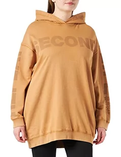 Replay Damska bluza z kapturem, 344 brązowy cukier, S - Bluzy damskie - miniaturka - grafika 1