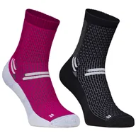 Skarpetki męskie - Skarpetki High Point Trek 4.0 Lady Socks (Double pack) Rozmiar skarpet: 39-42 / Kolor: czarny/różówy - miniaturka - grafika 1