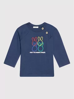 Bluzy dla chłopców - Benetton United Colors Of Bluzka 3ATNMM298 Granatowy Regular Fit - grafika 1