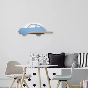 Candellux Lampa kinkiet półeczka 5W LED 4000K IQ Kids Car niebieski 21-85085 21-85085 - Lampy ścienne - miniaturka - grafika 1