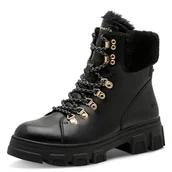 Śniegowce damskie - Tamaris Damen WL Lace Boot 1-26906-45, damskie śniegowce, czarne, 39 EU, czarne, 39 EU - miniaturka - grafika 1