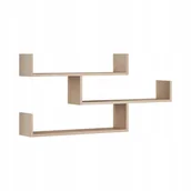 Półki do salonu - Wisząca półka na książki Trio 3 poziomy dąb sonoma - miniaturka - grafika 1