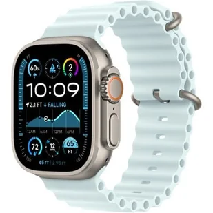 Przedłużka APPLE do paska Ocean (44/45/46/49mm) Mroźny błękit (Tytan naturalny) - Akcesoria do smartwatchy - miniaturka - grafika 1