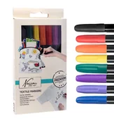 Zabawki kreatywne - MAZAKI PISAKI DO TKANIN UBRAŃ 8 SZT PERMANENTNE - miniaturka - grafika 1