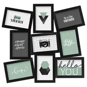 Ramki na zdjęcia - Ramki na zdjęcia, kolaż, 9 elementów, kolor czarny, Atmosphera - miniaturka - grafika 1