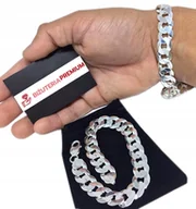 Bransolety męskie - Gruba Bransoletka Srebrna 11Mm Srebro 925 Męska Pancerka Bransoleta - miniaturka - grafika 1