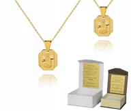 Biżuteria dla dzieci - 925 ZŁOTY ŁAŃCUSZEK MEDALIK 45 CM DEDYKACJA A4M28 - miniaturka - grafika 1