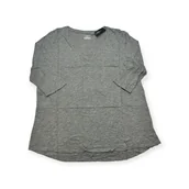 Bluzki damskie - Szara bluzka na rękaw 3/4 Lane Bryant 22/24 - miniaturka - grafika 1