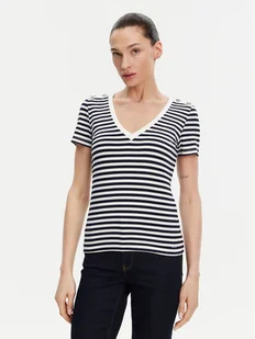 Morgan T-Shirt 241-DINA Granatowy Regular Fit - Koszulki i topy damskie - miniaturka - grafika 1