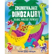 Wilga GW Foksal Zdumiewające dinozaury. Składaj, naklejaj i rozwiązuj - Opracowanie zbiorowe - Książki edukacyjne - miniaturka - grafika 1