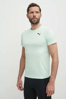 Koszulki męskie - Puma t-shirt treningowy Favourite Blaster kolor zielony gładki 522351 - grafika 1