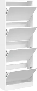 vidaXL Szafka na buty biała 60x21x163,5 cm materiał drewnopochodny - Szafki na buty vidaXL Szafka na buty biała 60x21x163,5 cm materiał drewnopochodny - Szafki na buty - miniaturka - grafika 1